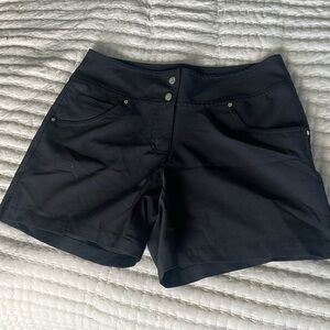 Black womens golf shorts size 0
